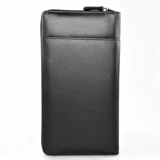 Μεγάλο δερμάτινο πορτοφόλι/Θήκη εγγράφων Calfnero C2873 Μαύρο