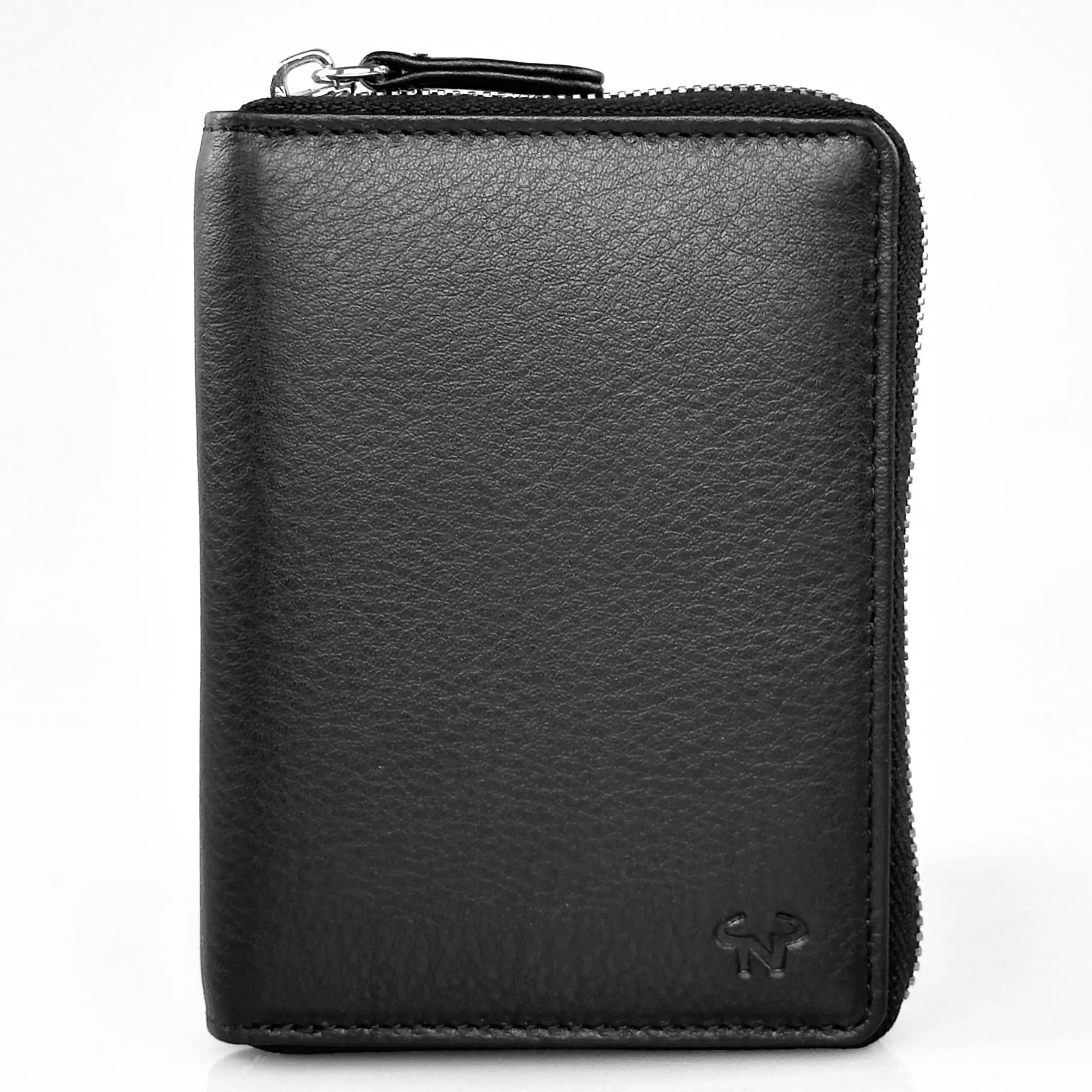 Ανδρικό δερμάτινο πορτοφόλι Calfnero C29609 μαύρο με φερμουάρ