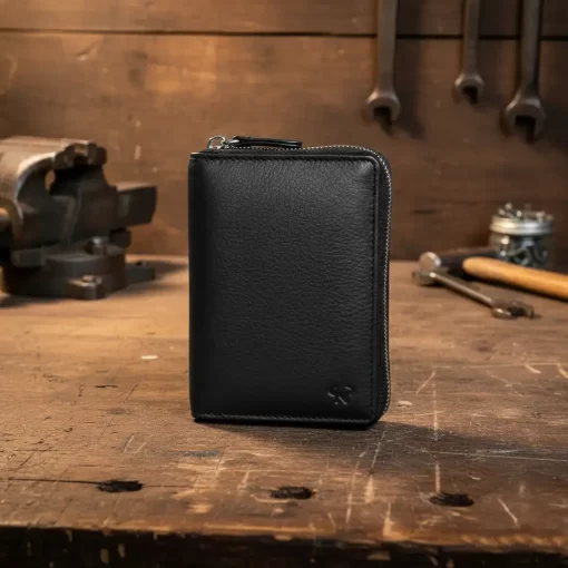 Δερμάτινο Ανδρικό Πορτοφόλι Calfnero C29609 Μαύρο