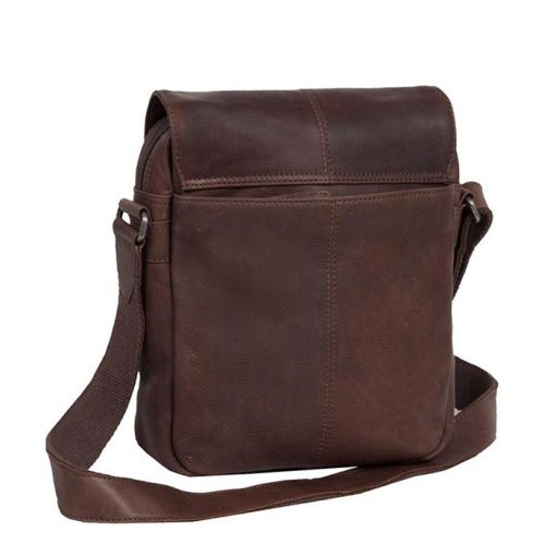 Tσάντα χιαστί δέρμα Chesterfield C48.055001-Καφέ