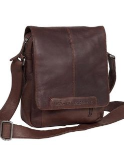 Tσάντα χιαστί δέρμα Chesterfield C48.055001-Καφέ