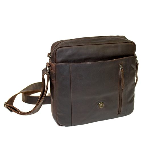 Tσάντα χιαστί δέρμα Chesterfield C48.055101-Καφε