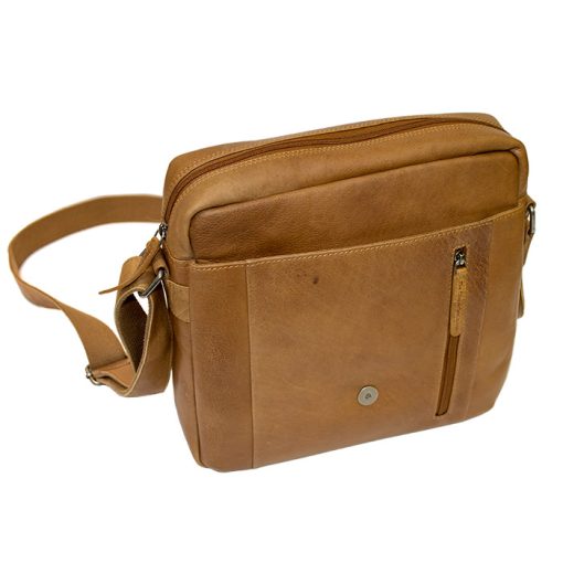 Tσάντα χιαστί δέρμα Chesterfield C48.055101-Καφε