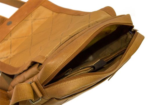 Tσάντα χιαστί δέρμα Chesterfield C48.055101-Καφε