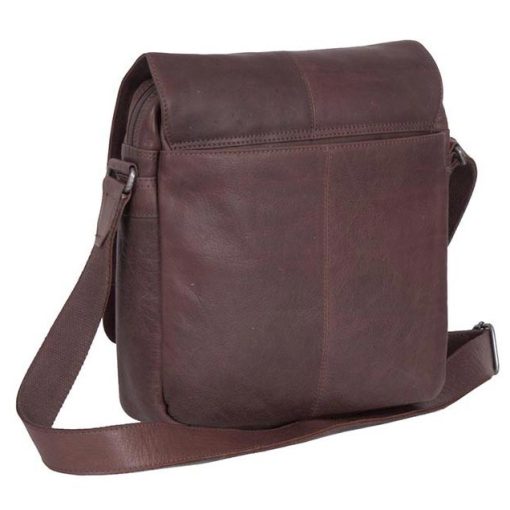 Tσάντα χιαστί δέρμα Chesterfield C48.055101-Καφε