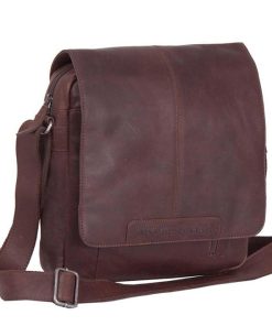 Tσάντα χιαστί δέρμα Chesterfield C48.055101-Καφε
