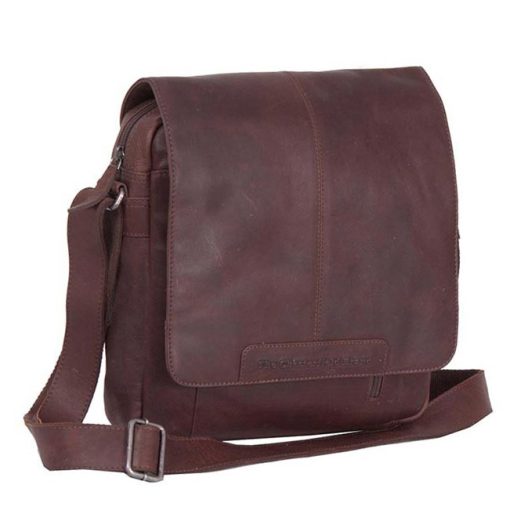 Tσάντα χιαστί δέρμα Chesterfield C48.055101-Καφε