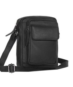 Tσάντα χιαστί δέρμα Chesterfield C48.071400-Μαυρο