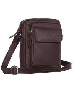 Tσάντα χιαστί δέρμα Chesterfield C48.071401-Καφε