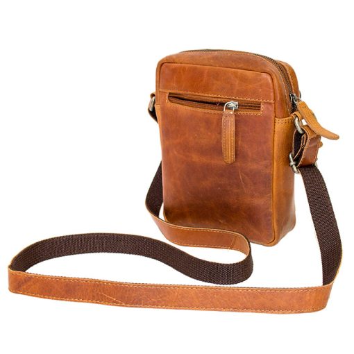 Tσάντα χιαστί δέρμα Chesterfield C48.071400-Μαυρο