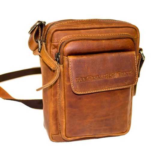 Tσάντα χιαστί δέρμα Chesterfield C48.071400-Μαυρο