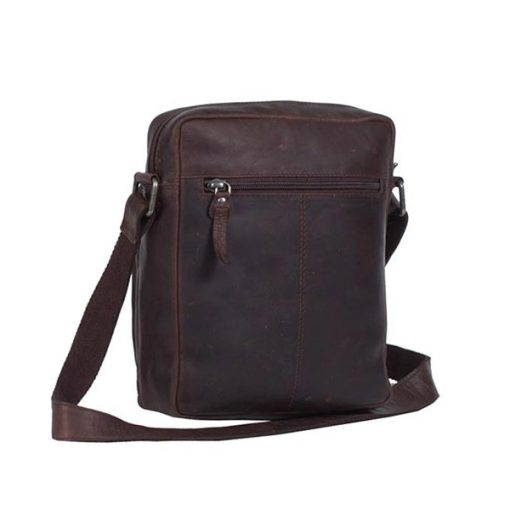 Tσάντα χιαστί δέρμα Chesterfield C48.083701-Καφε