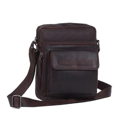 Tσάντα χιαστί δέρμα Chesterfield C48.083701-Καφε