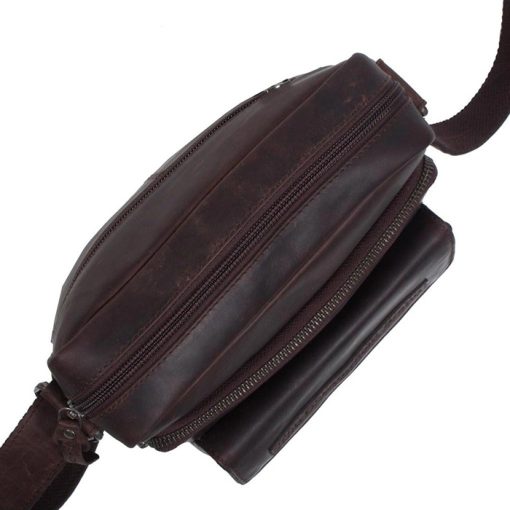 Tσάντα χιαστί δέρμα Chesterfield C48.083701-Καφε