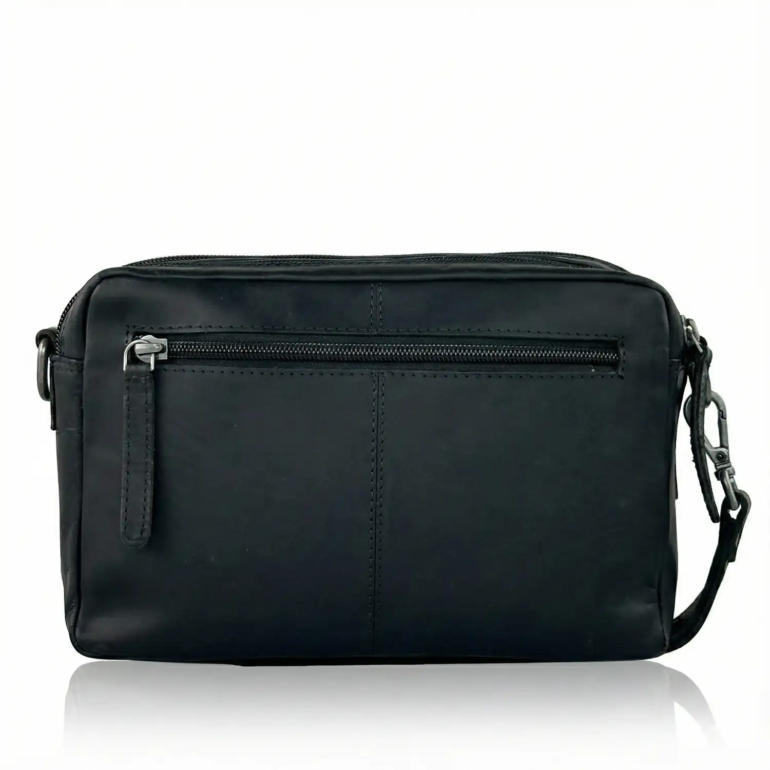 Δερμάτινο τσαντάκι ώμου και χειρός The Chesterfield Brand σε μαύρο χρώμα