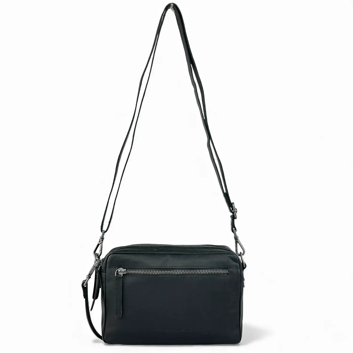 Δερμάτινο τσαντάκι ώμου και χειρός The Chesterfield Brand σε μαύρο χρώμα