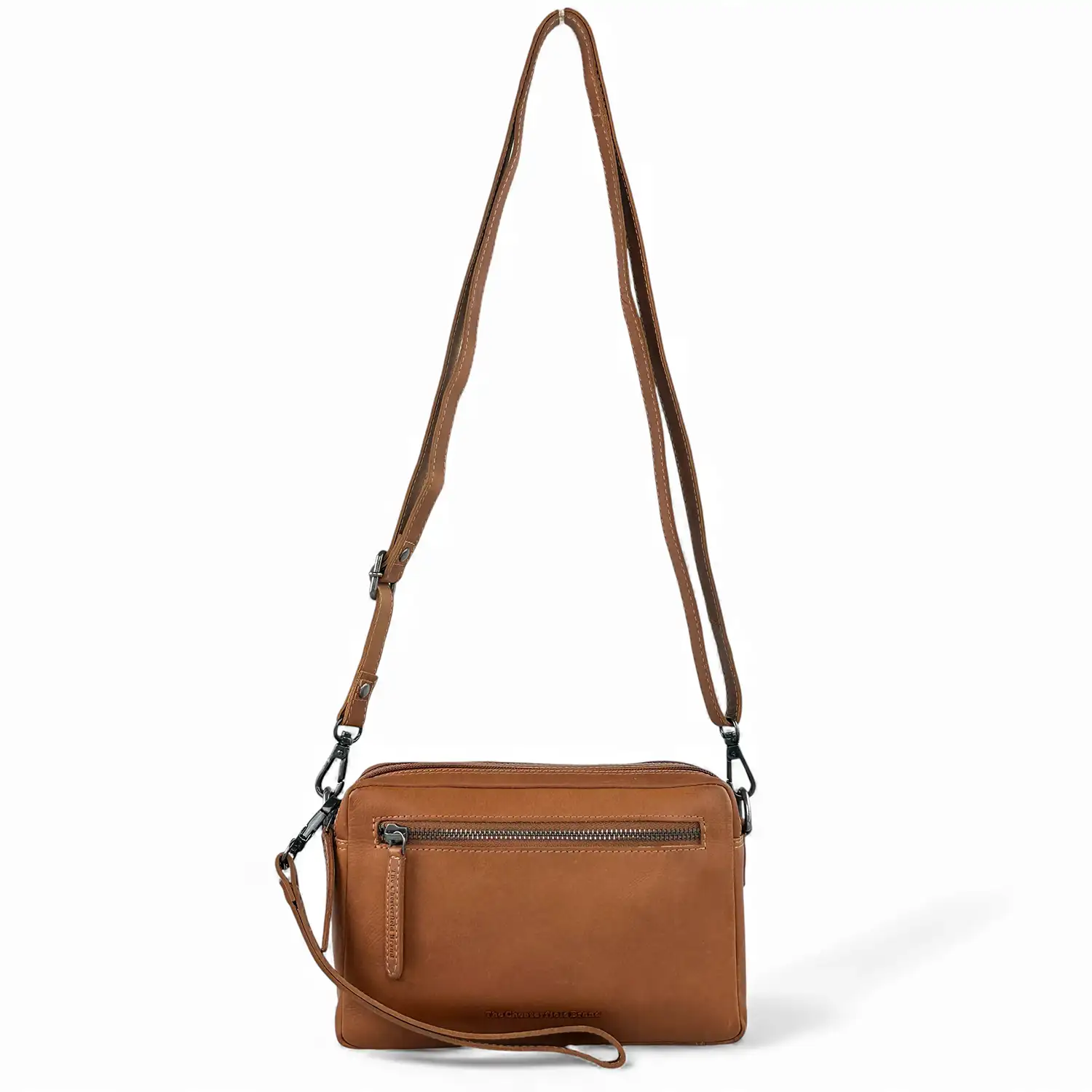 Δερμάτινο τσαντάκι ώμου και χειρός The Chesterfield Brand σε ταμπα χρώμα