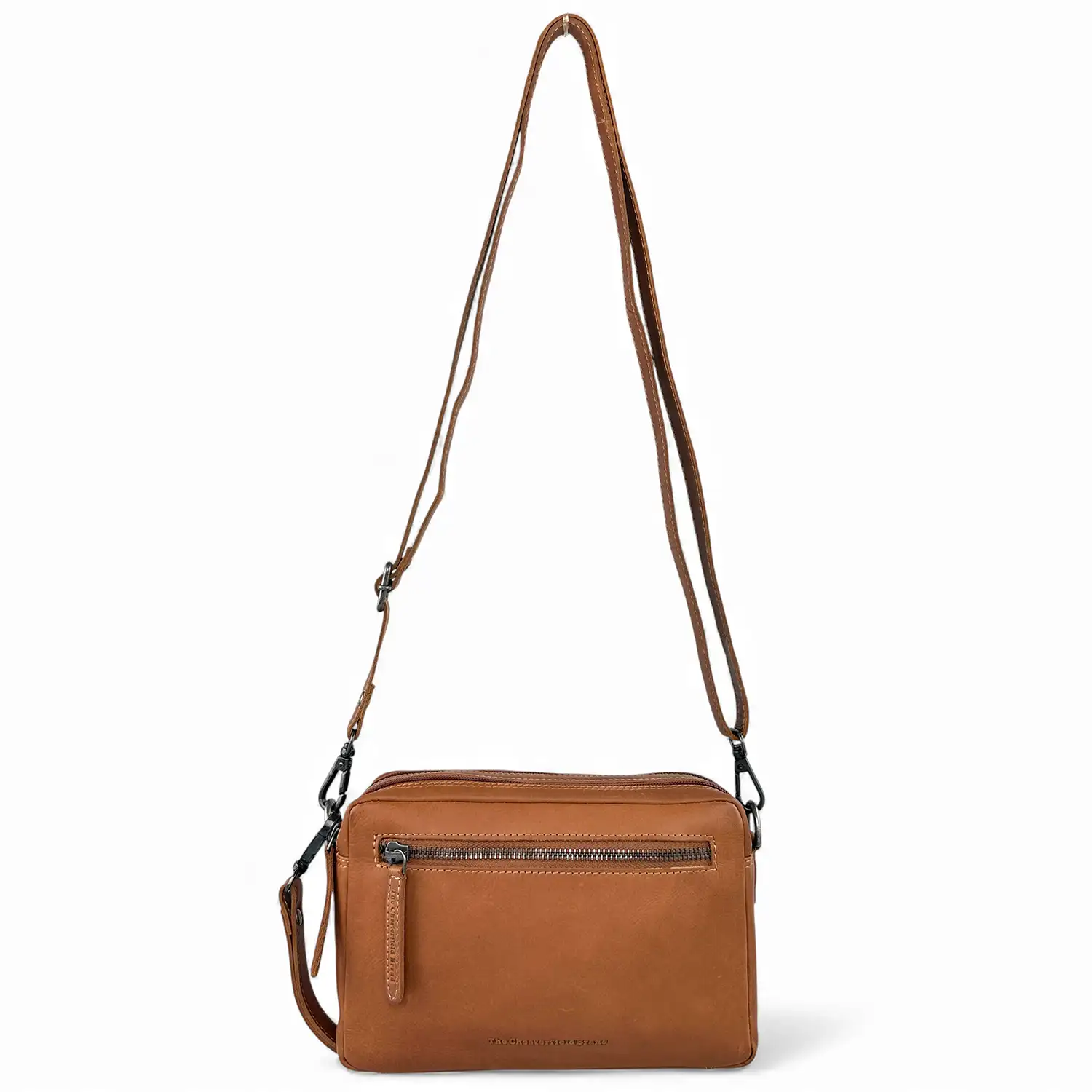 Δερμάτινο τσαντάκι ώμου και χειρός The Chesterfield Brand σε ταμπα χρώμα