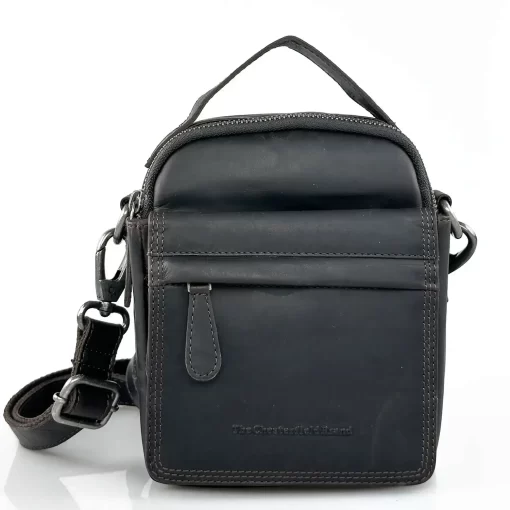 Ανδρική Τσάντα Ώμου Δέρμα Καφέ Chesterfield C48.182601