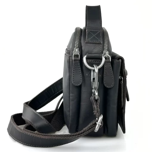 Ανδρική Τσάντα Ώμου Δέρμα Καφέ Chesterfield C48.182601