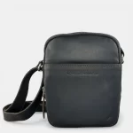 Ανδρική δερμάτινη τσάντα ώμου Chesterfield Brand σε καφέ χρώμα με διπλό φερμουάρ