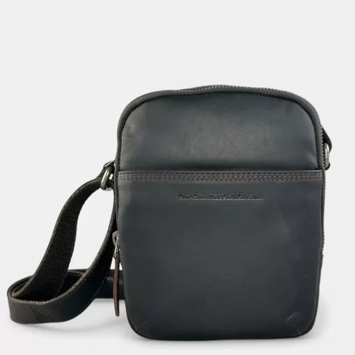 Ανδρική Τσάντα Ώμου Δέρμα Καφέ Chesterfield C48.182701