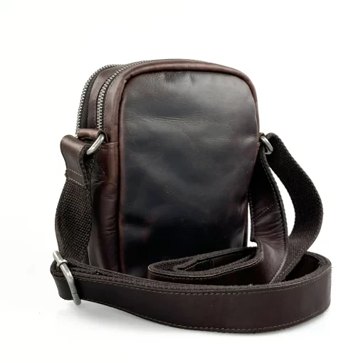 Ανδρική Τσάντα Ώμου Δέρμα Καφέ Chesterfield C48.182701