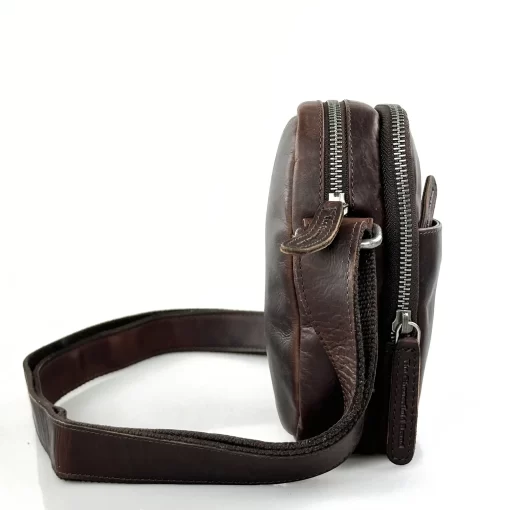 Ανδρική Τσάντα Ώμου Δέρμα Καφέ Chesterfield C48.182701