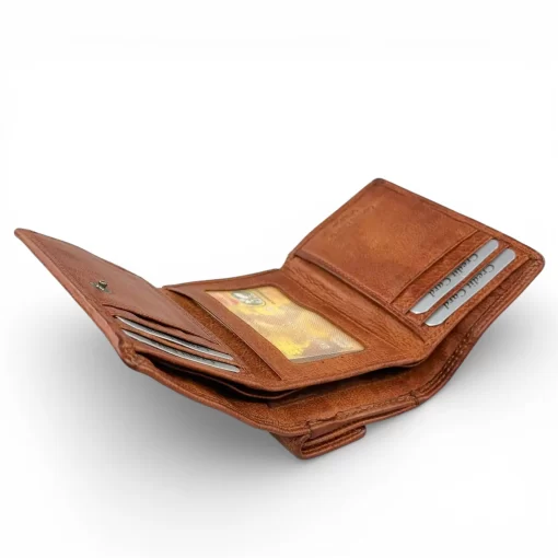 Δερμάτινο Γυναικείο Πορτοφόλι Calfnero C5035 Κονιάκ