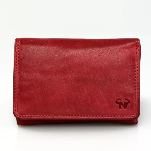 Δερμάτινο Γυναικείο Πορτοφόλι Calfnero C5035 Κόκκινο