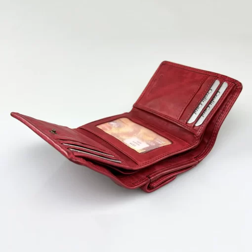 Δερμάτινο Γυναικείο Πορτοφόλι Calfnero C5035 Κόκκινο