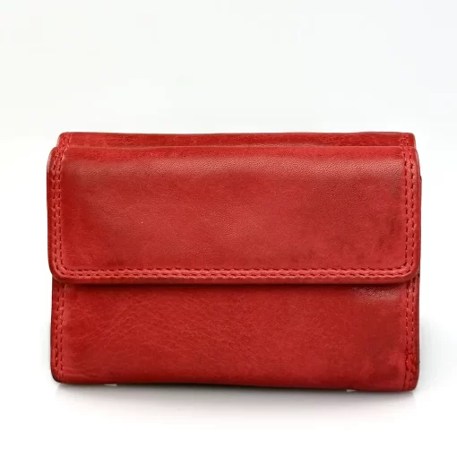 Δερμάτινο Γυναικείο Πορτοφόλι Calfnero C5035 Κόκκινο