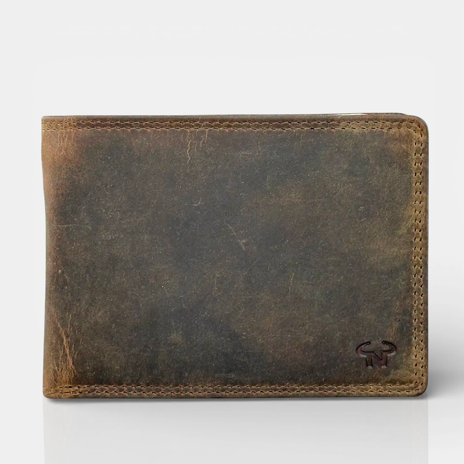 Ανδρικό δερμάτινο πορτοφόλι Calfnero C918 Hunter καφέ ανοιχτό