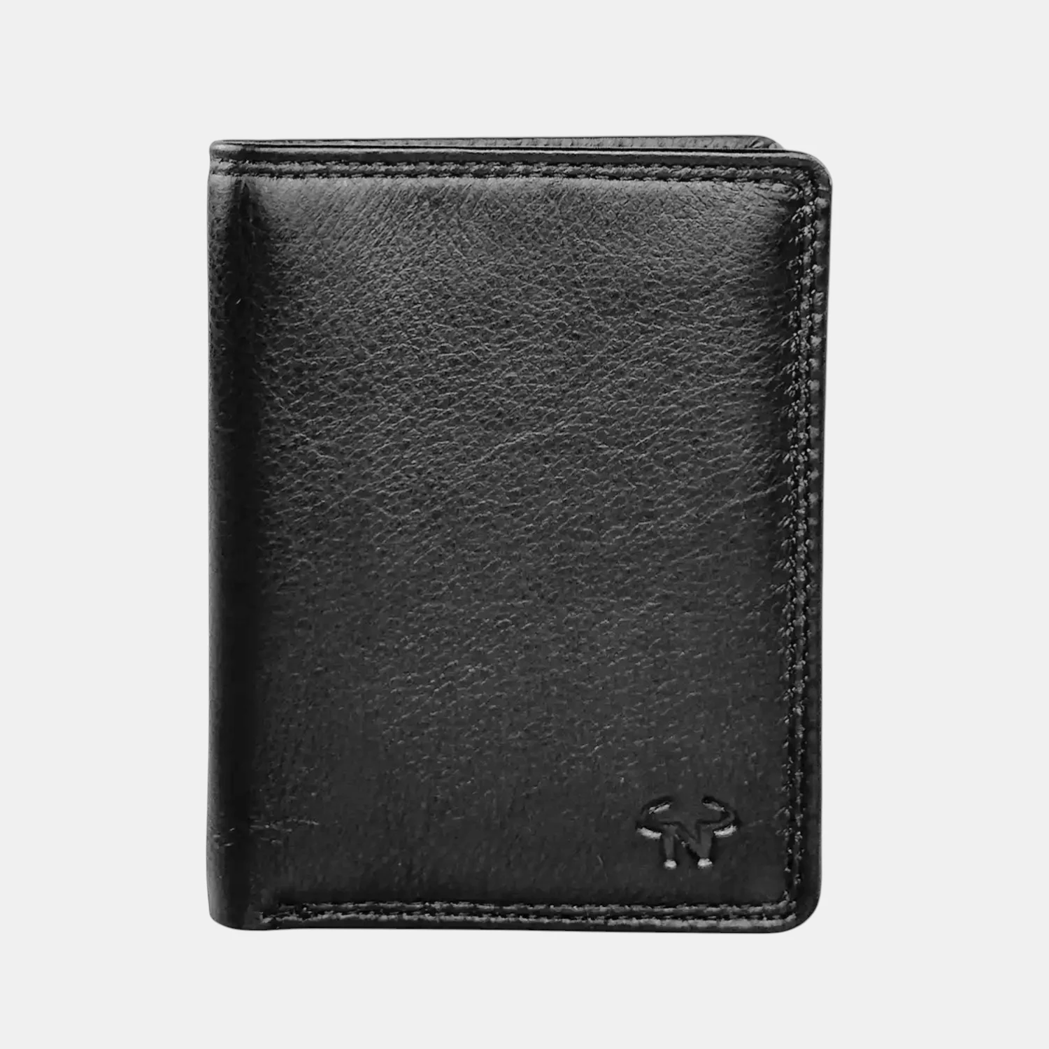 Ανδρικό δερμάτινο πορτοφόλι Calfnero C980 μαύρο όρθιο