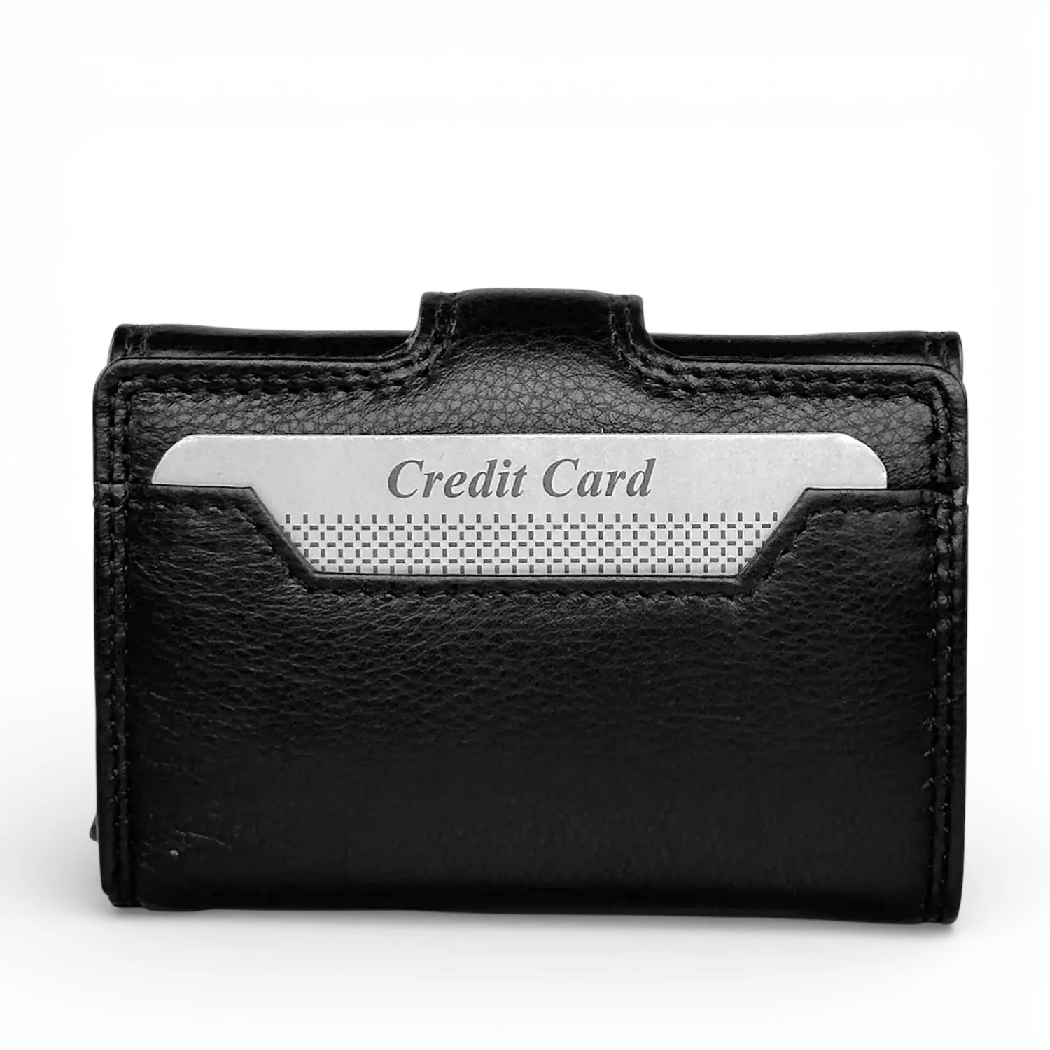 Δερμάτινο πορτοφόλι καρτοθήκη Calfnero C990 μαύρο με μηχανισμό RFID