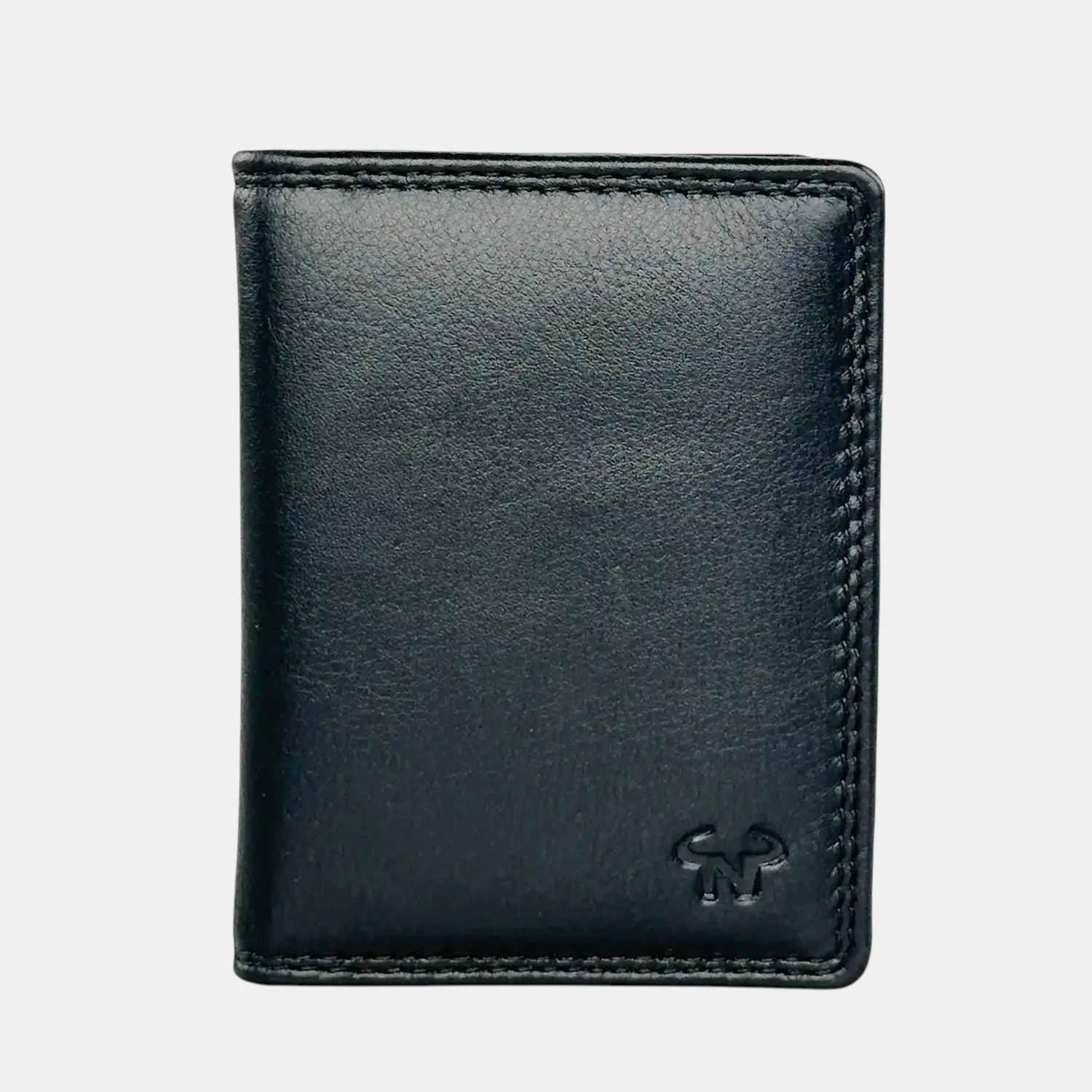 Δερμάτινη καρτοθήκη Calfnero C994 μαύρη όρθιου τύπου