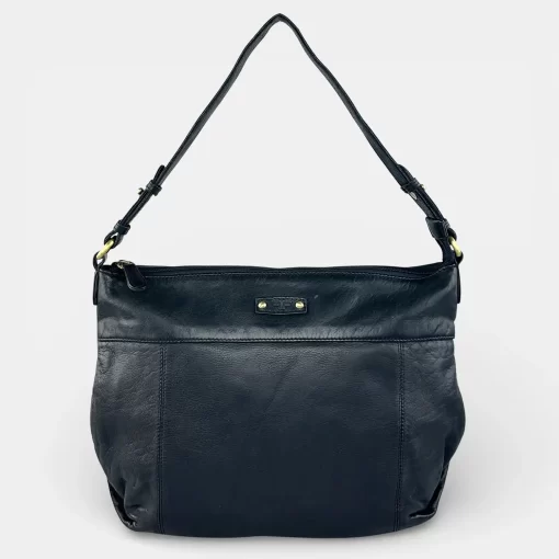 Δερμάτινη Τσάντα Ώμου/Χιαστί Calfnero C99900 Μαύρη