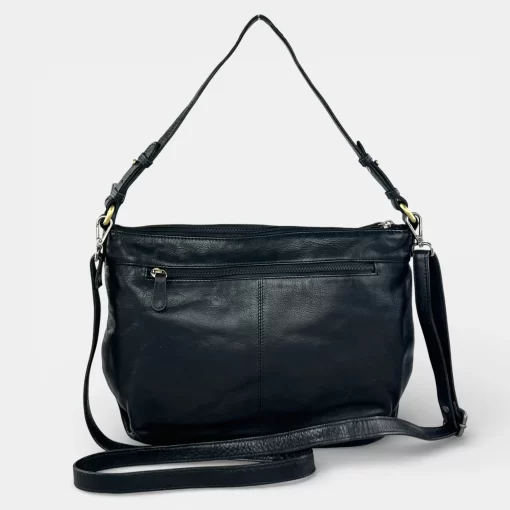 Δερμάτινη Τσάντα Ώμου/Χιαστί Calfnero C99900 Μαύρη