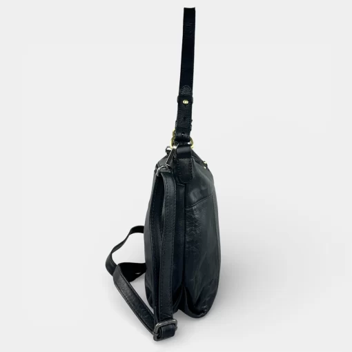 Δερμάτινη Τσάντα Ώμου/Χιαστί Calfnero C99900 Μαύρη