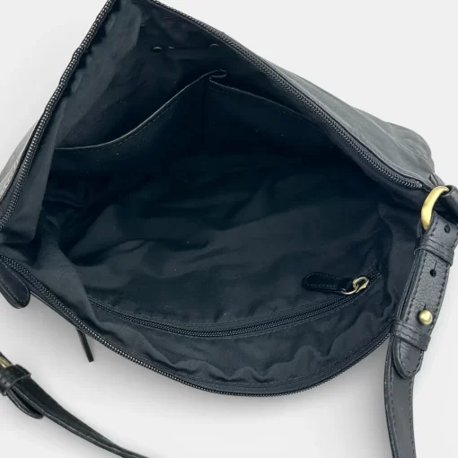 Δερμάτινη Τσάντα Ώμου/Χιαστί Calfnero C99900 Μαύρη