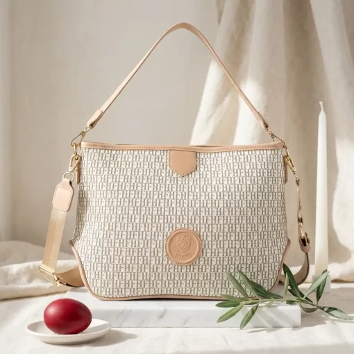 Γυναικεία Τσάντα Ώμου Χιαστί Fragola CA17 Μπεζ/Ροζ