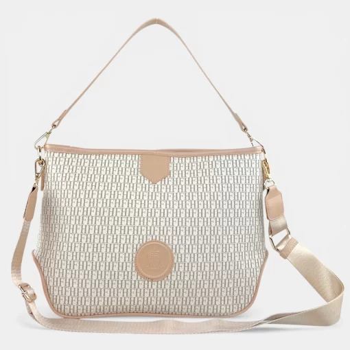 Γυναικεία Τσάντα Ώμου Χιαστί Fragola CA17 Μπεζ/Ροζ