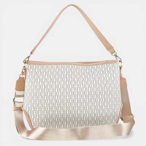 Γυναικεία Τσάντα Ώμου Χιαστί Fragola CA17 Μπεζ/Ροζ
