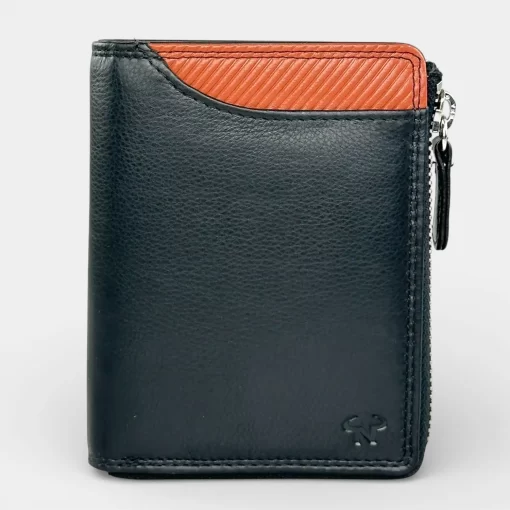 Δερμάτινο Ανδρικό Πορτοφόλι Calfnero C-FR12 Μαύρο