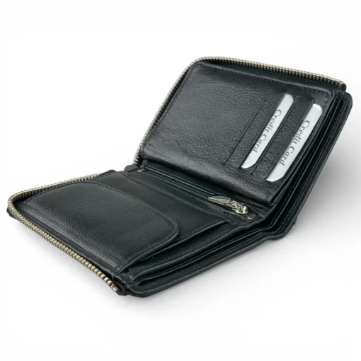 Δερμάτινο Ανδρικό Πορτοφόλι Calfnero C-FR12 Μαύρο