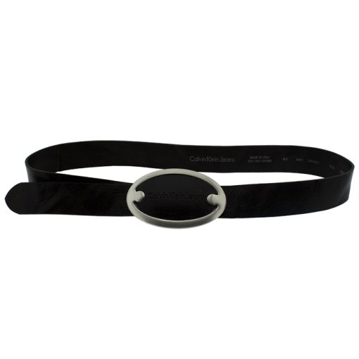 Δερμάτινη Ζώνη Μαύρη Unisex Calvin Klein CW2097-A600-999