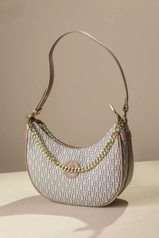 Γυναικεία Τσάντα Ώμου Fragola DA06-FH Μπεζ/Ροζ