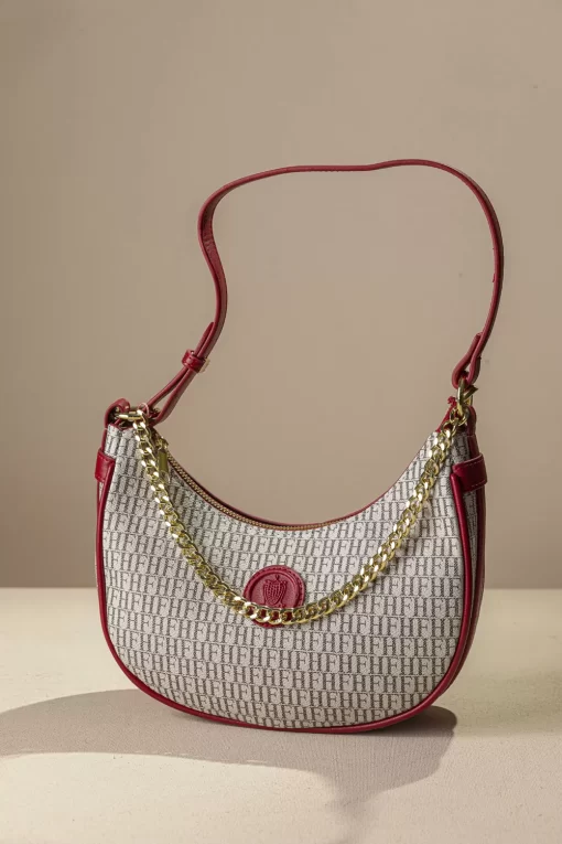 Γυναικεία Τσάντα Ώμου Fragola DA06-FH Μπεζ/Κόκκινο