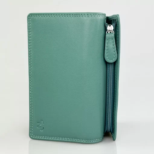 Γυναικείο Δερμάτινο Πορτοφόλι Calfnero F1412 Μέντα