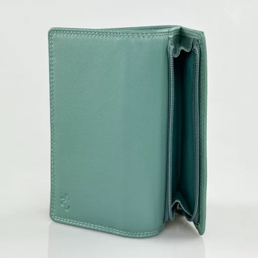 Γυναικείο Δερμάτινο Πορτοφόλι Calfnero F1412 Μέντα